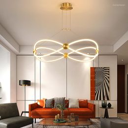 Pendant Lamps Nordic Bedroom LED Electroplating Sands Chandelier With Remote Control Design Modern Children's Room Living Dimmable Light
