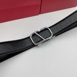 Men Fashion Belt Luxury Designer Alligator Print Automatic Buckle Business Belts Width 3.5CM Teen Jeans Casual Belt 100-130cm