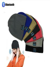 Fashion Women Men Beanie Hat Cap Wireless Bluetooth Auriculares Auriculares Mic Mic Winter Sport Music Sombreros TO3171104117