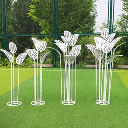 Candle Holders Wedding Props Iron Banana Tree Leaf Free Size Road Lead Stage Layout Background T Station Decoration