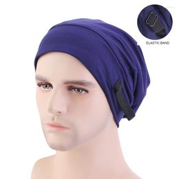 Berets Beanies Skullies For Men Women Turbans Adjustable Hidden Elastic Bands Satin Lining Night Sleeping Hats Bonnets