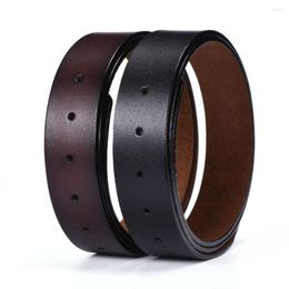 Belts Durable Craft DIY Replacement Casual Classic Waistband No Buckle Girdle Genuine Leather Belt 3.3CM/3.7CM With Hole