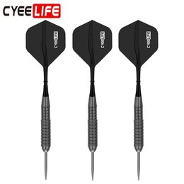 Darts CyeeLife 22g Steel Tip Dart set with new one piece Flights Not easy to break and fall off 4 Colors 0106