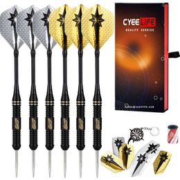 CyeeLife 3Pcs Hard High-quality Sports Goods 20g/22g/24g Standard Steel Tip AL Darts Shafts Wing 0106