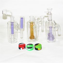 14mm Ash catcher Bubbler 45 Degree 90 degree Hookahs recycler reclaim catchers head percolator wigwag inline stem for glass water bong dab rig