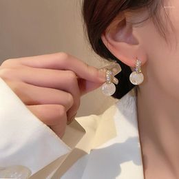 Dangle Earrings Multicolor 14mm Big Beads Gold Color Earring Women Crystal Fashion Jewelry Classic High Quality