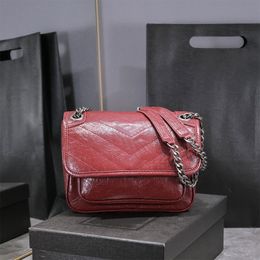 22/28cm Niki Chain Bag Women Flap Crossbody Shoulder Quilted Messenger Bag Luxurys Designers Bags Handbags Purse Cowhide Genuine Leather Thread Wallets Pouch