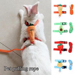 Dog Collars Harness And Leash Set Small Pet Vest I-shaped Walking Rope Cat Chest Traction Comfortable