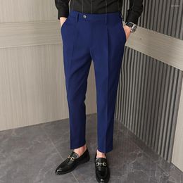 Men's Suits 10 Colours 2023 Autumn Fashion Mens Suit Pant Solid Colour Business Slim Fit Dress Pants Formal Office Social Trousers Streetwear