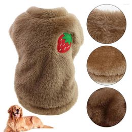 Dog Apparel Sweater Costume Strawberry Embroidery Breathable Fabric Small Mediumfor Cold Weather