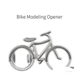 Openers Cute Fashionable Bike Bicycle Metal Beer Bottle Opener Keychain Key Rings For Lover Biker Creative Gift Cycling Dh0248 Drop Dh4Gz