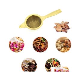 Tea Strainers Stainless Steel Infuser Portable Spice Strainer Gold Siliver Mesh Philtre Kitchen Tools Vt1886 Drop Delivery Home Garde Dhziw