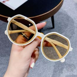 Sunglasses 2023 Fashion Style All-match Trend Personalised Round Frame Candy Colour Big