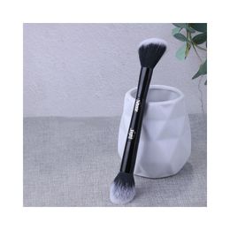 Double-ended Face Contour Makeup Brush Shade Light Soft Synthetic Powder Highlighter Blush Sculpting Cosmetics Tool