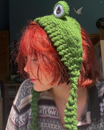 Berets Cute Women Frog Hat Beanie Caps Fashion Winter Solid Hip-hop Skullies Knit Bonnet Cap Gifts Warm Costume Accessory