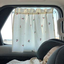 Stroller Parts Accessories Ins Style Kawaii Baby Car Curtain Embroidered Children Sun Protection Sunshade Window UV For Kid 230106