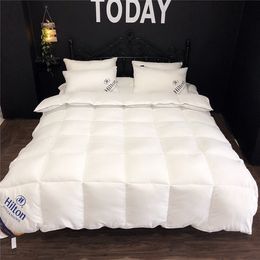 Bedding sets HILTON5star el Soy fibre goose down duvet bed velvet Comforter Queen King soft winter very warm 220x240 Quilts blanket 230105