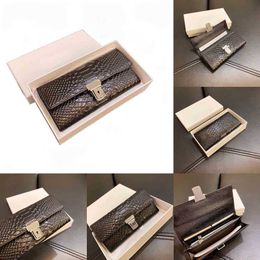 New Wallets Women Purse High Designer Mens Wallet Leather Chain Plain Alligator Square Casual Popular Tote Flap Purses 220516