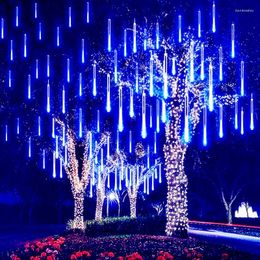 Strings 30/50cm Navidad LED Meteor Shower Fairy String Lights Garland Christmas Outdoor Garden Decor Wedding Street Curtain Lamp