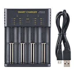 Smart 18650 Battery Charger 2 4 Slot Lithium-ion AA Ni-MH 1.2v Dua Batteriesl High Current 2A Charging M02 M04