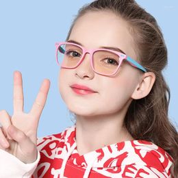 Sunglasses Frames Kids Anti Blue Light TR90 Glasses Ultralight Children Optical Fashion Computer 50188