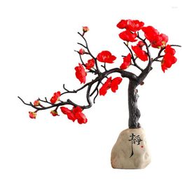 Decorative Flowers Creative Plum Bossom Chinese Ornament Home Decoration Craft Living Room Study Wine Cabinet Bedroom