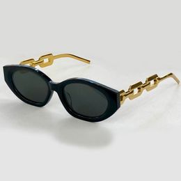 Gold Grey Browline Sunglasses Sunglass Designer Oval Glasses Women Fashion Sunnies Shades UV400 Eyewear with Box