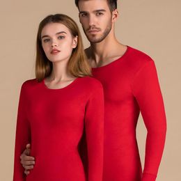 Men's Thermal Underwear Red Female Cotton Suit Wedding Festive Male Couple Long Johns With Socks