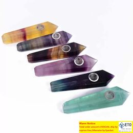 Complete variety Natural Quartz Crystal Smoking Pipes Energy stone Wand Healing Obelisk Tower Points Gemstone Tobacco Pipe wgift box