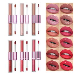 Lip Gloss Glossy Lifter Butter Matte Liquid Lipstick Double Headed Makeup Set For Women Makes A Great Holiday Birthday