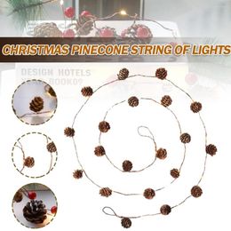 Strings 2M 20 LED String Lights Battery Pine Cone Chrismas Fairy Lamp For Bedroom Holiday Party Decor