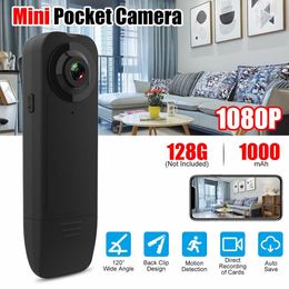A18 Mini Camcorder Camera Body Cameras 1080P HD Night Vision DV Pocket Pen Video Recorder Cam Motion Detection for Home Sports Class Online Meeting