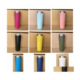 Tumblers 20Oz 30Oz Skinny Double Wall Stainless Steel Vacuum Tumbler Insated Straight Cups Flask Beer Coffee Mugs Vt2003 Drop Delive Dhjhn