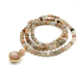 Charm Bracelets Women 53 CM Mala Necklace Yoga Bracelet 4mm Natural Colourful Round Beads Jewellery Girl Gift