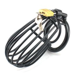 Cockrings Stainless Steel Black Cock Cage Bondage Penis Lock Male Chastity Device Sex Toys for Men Chastity Cage BDSM Adult Products Gay 230105