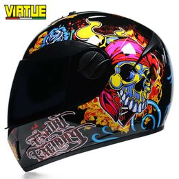 Motorcycle Helmets VIRTUE men and women electric motorcycle hard hat full helmet four-season summer knight head 0105273C