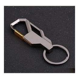 Other Household Sundries Promotion Custom Logo Durable Portable Key Chain 4 Colours Mens Never Rust Car Waist Keyrings Creative Metal Dhjla