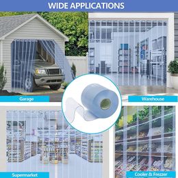 Curtain PVC Clear Windproof Modern Air conditioning Room Hanging Strips Warehouse Home Window Door Screen Soft Glass 230105