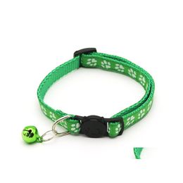 Dog Collars Leashes Easy Wear Cat Collar With Bell Adjustable Buckle Puppy Pet Supplies Accessories Small Safety Vt0833 Drop Deliv Dhime