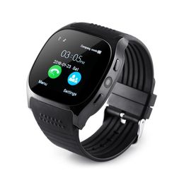 T8 GPS Smart Watch suporta Chamadas de Bluetooth Passometer Sports Tracker Smart Watch Watch With Camera Sim Slot Smart Bracelet para i9041803