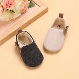 First Walkers Born Baptism Shoes Boys And Girls Vintage Pure Color Breathable Non-slip Baby Soft Soles Casual Canvas