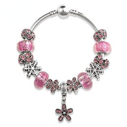 Charm Bracelets Snowflake Pendant Bracelet Ladies Go with Everything