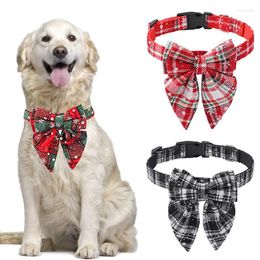 Dog Collars Pet Cat And Christmas Snowflake Red Bow Small Medium Large British Style Noble Temperament