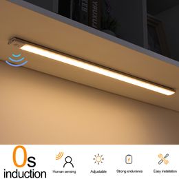 Night Light Motion Sensor LED Three colors in one Lamp For Kitchen Cabinet Bedroom Wardrobe Indoor Lighting