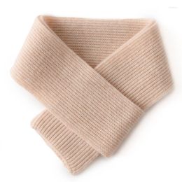 Scarves Cashmere Scarf Women Female Autumn And Winter Short Solid Colour Wild Student Korean Cross-knitting Thick Warm Loop Bib