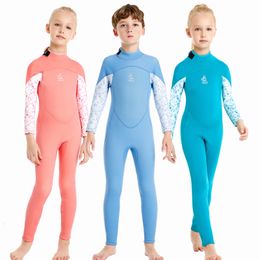 s 2 3MM Wetsuit Girls Surfing Neoprene Wetsuits for Boys Scuba Diving Suit Kids Thermal Swimsuit Freediving Children Swimwear 230106