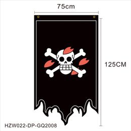 2.5x4 FT Pirate Flag Skeleton Polyester Decorative Home Party Flags with Two Pure Copper Brass Grommets