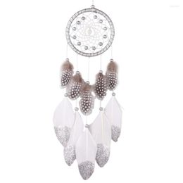 Decorative Figurines Feather Beads Catching Car Ornaments Silver Original Dream Catcher Wall Hanging Art Gifts Weaving Room Decoration