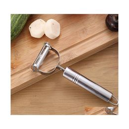 Fruit Vegetable Tools Stainless Steel Peeler Potato Cucumber Carrot Grater Cutter Mtifunctional Vegetables Double Planing Slicer P Dhi6U