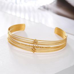 Bangle In Retro Simple Fashion Delicate Luxury Geometric Multi-Layer Stainless Steel Bracelet For Lovers Designer Jewellery